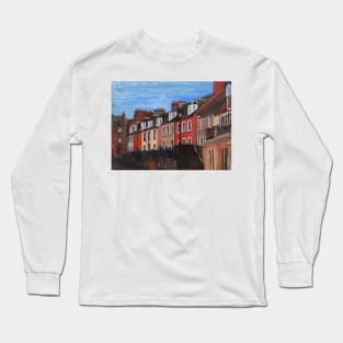 South Queensferry Row Of Houses , Scotland Long Sleeve T-Shirt